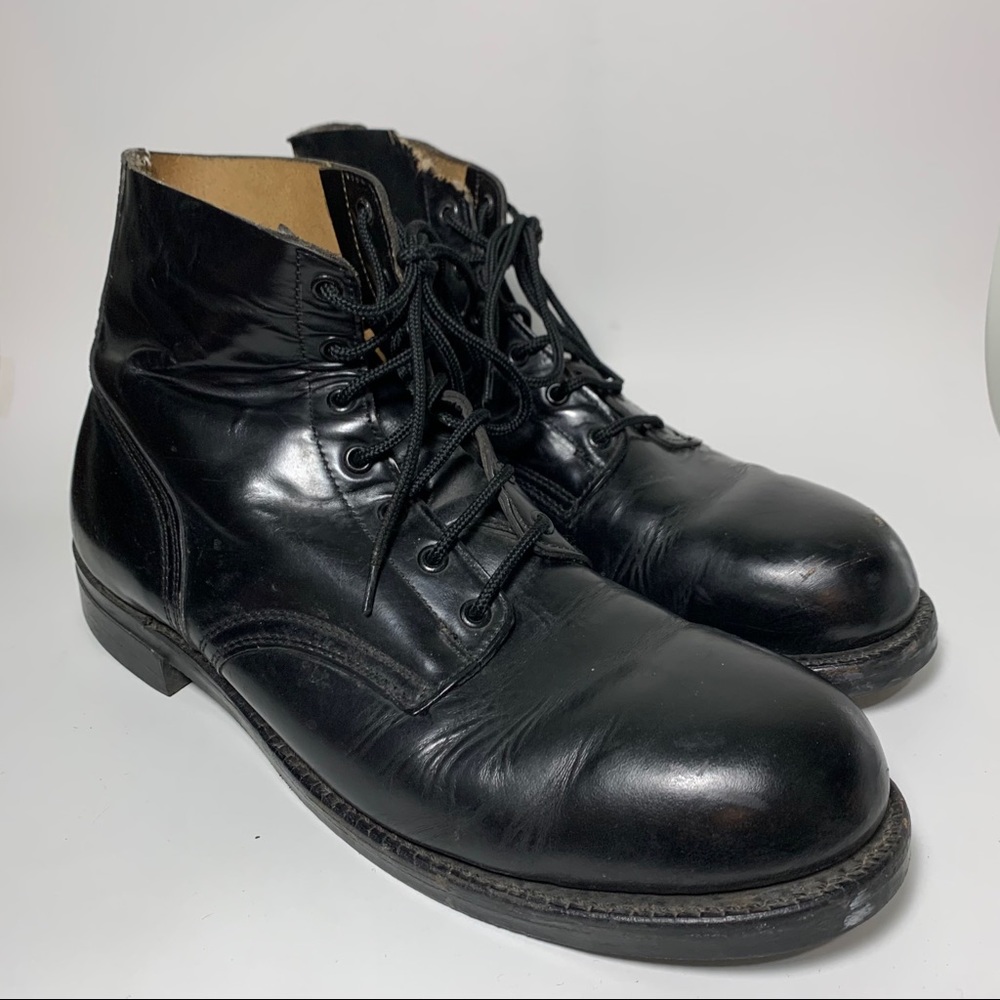 Size 12 | Jet Black Leather Wide Boots